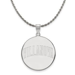 Sterling Silver Villanova U. XL Disc Pendant Necklace - 20 Inch